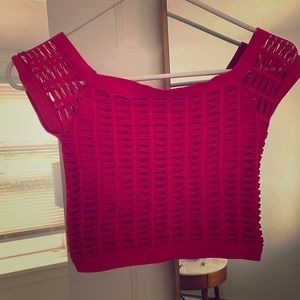 Bebe Hot Pink crop top